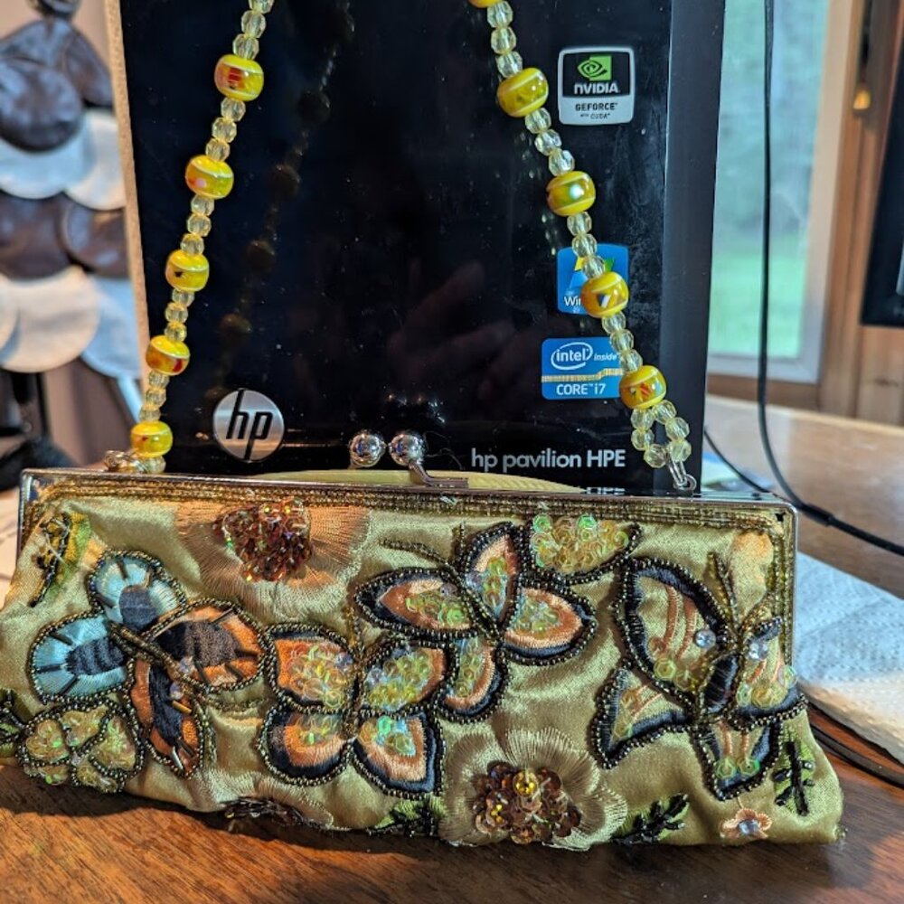 Golden Butterfly Ladies Hand Bag